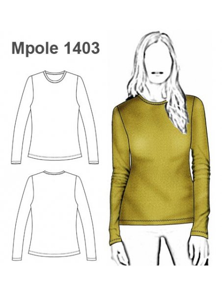 POLERA BASICA MUJER 1403