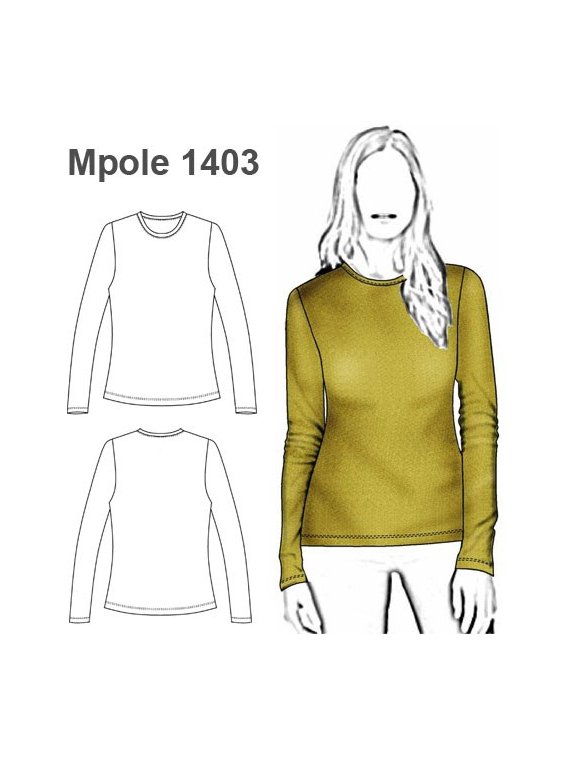 POLERA BASICA MUJER 1403
