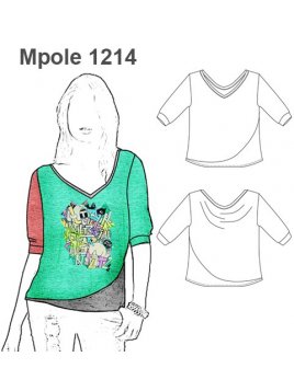 POLERA CORTES TRES COLORES