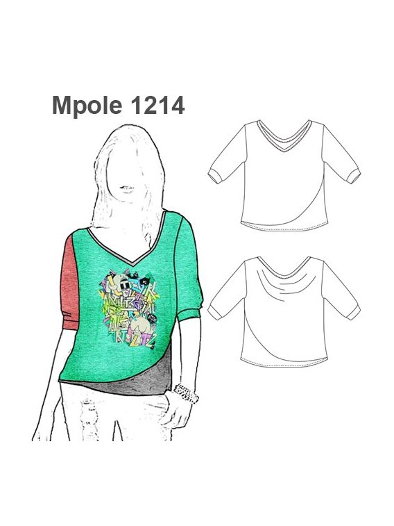 POLERA CORTES TRES COLORES
