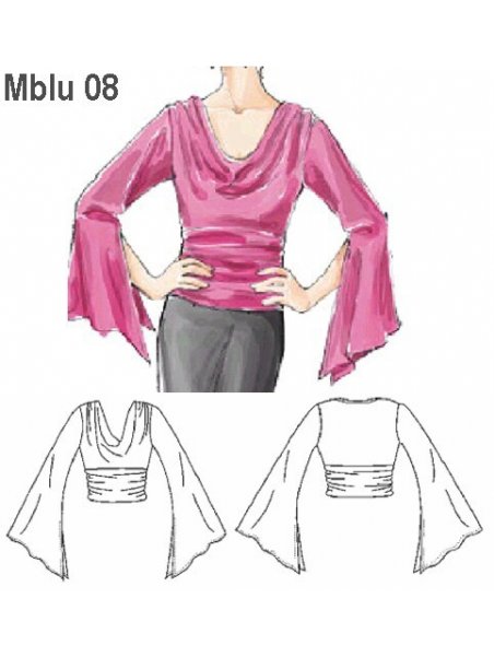 BLUSA MANGA ABIERTA MUJER