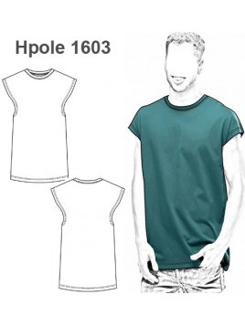 POLERA REMERA KIMONO SIN MANGAS HOMBRE