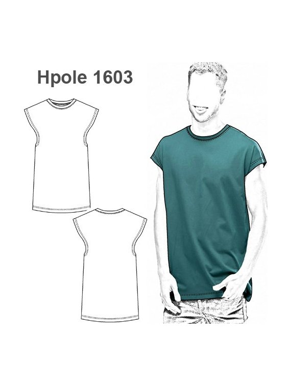 POLERA REMERA KIMONO SIN MANGAS HOMBRE