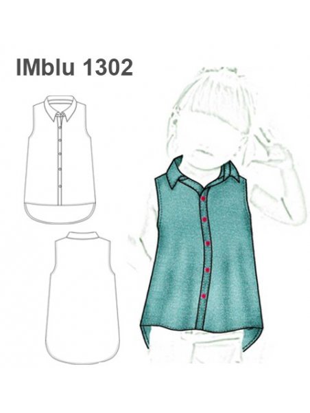 BLUSA CAMISERA ESPALDA LARGA