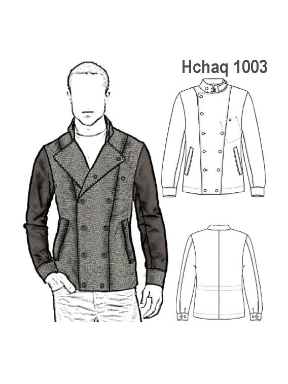 CHAQUETA CRUZADA HOMBRE, MODELO ENTALLAD