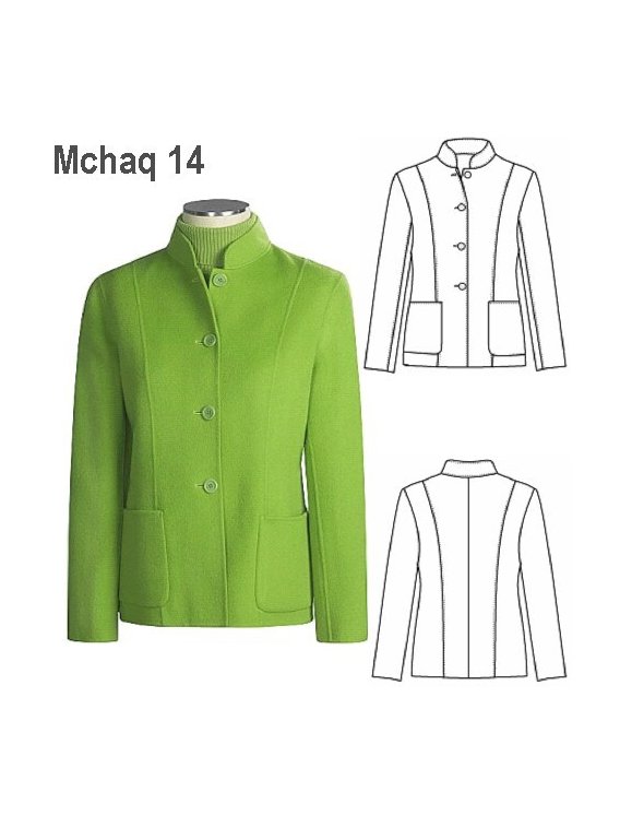 CHAQUETA CUELLO MAO MUJER, FORRO INTERIO
