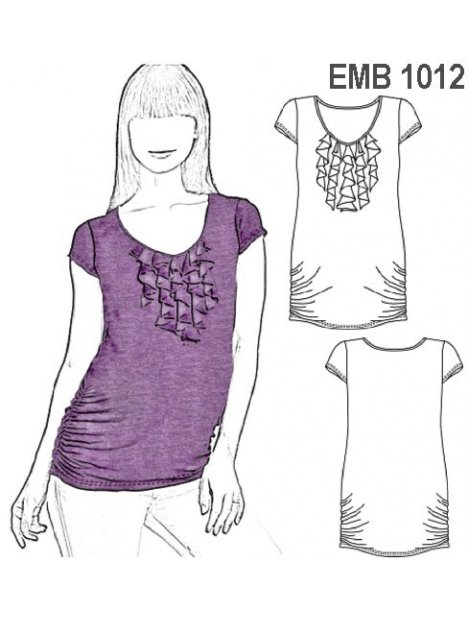 POLERA VUELOS MATERNAL, VUELOS EN ESCOTE