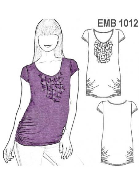 POLERA VUELOS MATERNAL, VUELOS EN ESCOTE