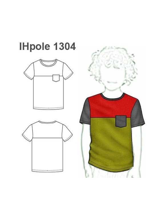 POLERA MANGA PEGADA, CORTE HORIZONTAL