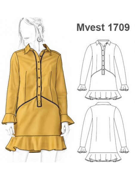 VESTIDO CAMISERO VUELO MUJER