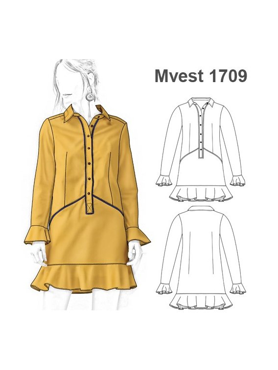 VESTIDO CAMISERO VUELO MUJER