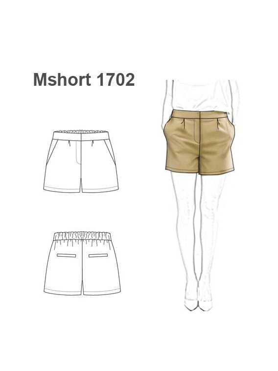 SHORT PINZADO FORMAL MUJER