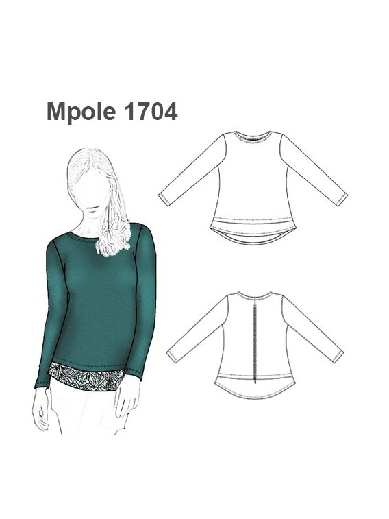 POLERA REMERA BASICA CON CREMALLERA MUJE