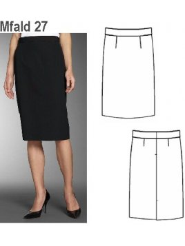 FALDA CLASICA MUJER, FORRO INTERIOR.