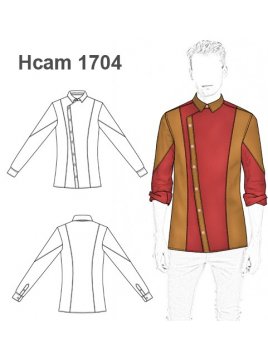 CAMISA SLIM ASIMETRICA