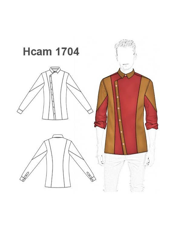 CAMISA SLIM ASIMETRICA
