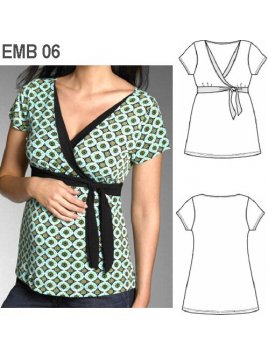 POLERA CRUZADA MATERNAL,