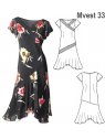 VESTIDO VUELOS, CORTE DIAGONAL