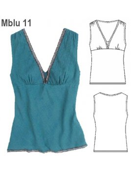 BLUSA ESCOTADA MUJER,