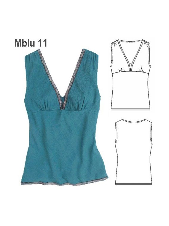 BLUSA ESCOTADA MUJER,