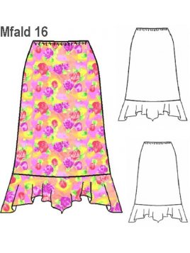 FALDA VUELO EN PUNTAS MUJER, ELíSTICO IN