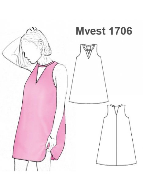 VESTIDO TRAPECIO MUJER