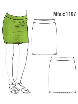 FALDA CORTA ELASTICADA CON PRETINA.