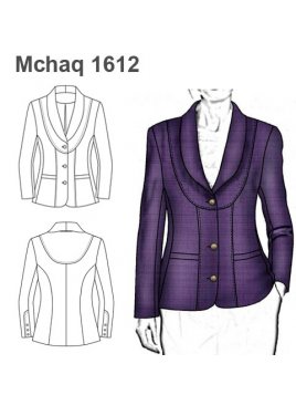 CHAQUETA CUELLO SMOKING MUJER 1612