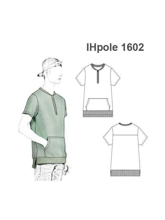 POLERA REMERA CANGURO MANGA CORTA MULLET