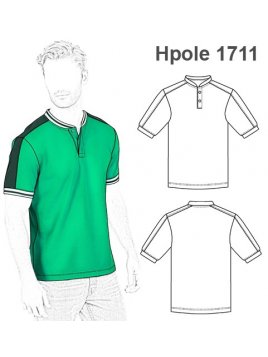 POLERA REMERA BASICA CUELLO BOMBER CORTE