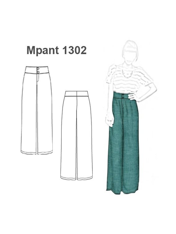 PANTALON PALAZZO MUJER 1302