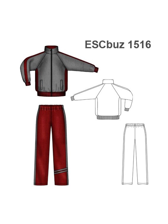 MOLDES PATRONES BUZOS JOGGINS UNISEX ESC