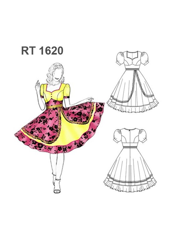 VESTIDO HUASA PLATO RT 1620