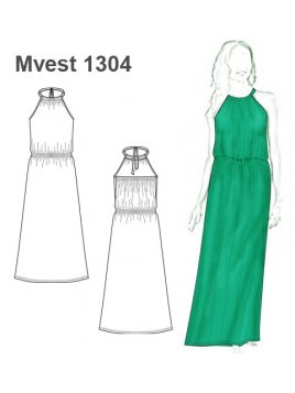 VESTIDO LARGO MUJER 1304