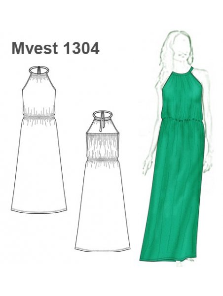 VESTIDO LARGO MUJER 1304