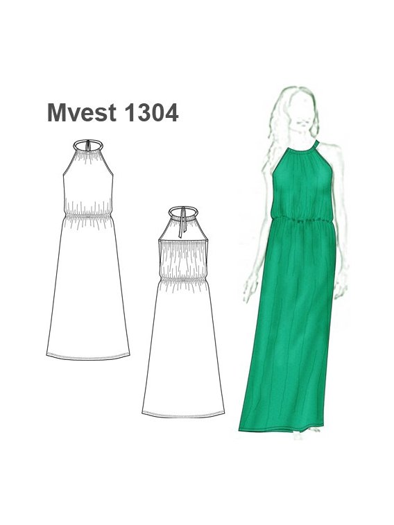 VESTIDO LARGO MUJER 1304