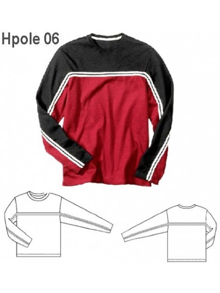POLERA CORTE HOMBRE, MANGA LARGA.