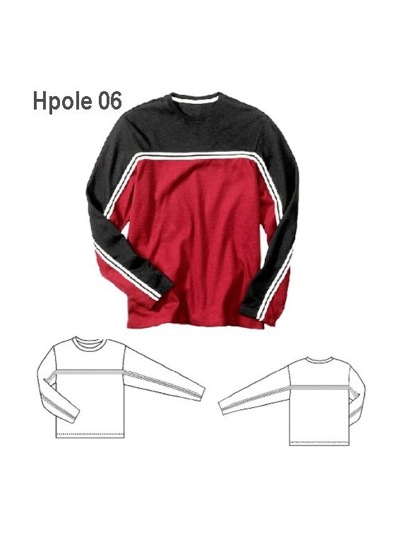 POLERA CORTE HOMBRE, MANGA LARGA.