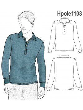 POLERA CUELLO HOMBRE, MODELO AJUSTADO, P