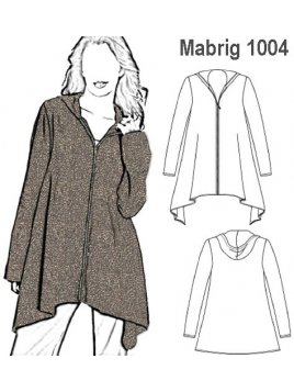 ABRIGO TAPADO ASIMETRICO MUJER 1004