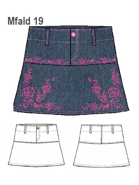 FALDA CORTA MUJER, CORTE REBECA.