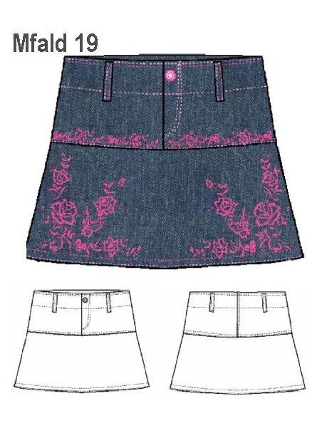 FALDA CORTA MUJER, CORTE REBECA.