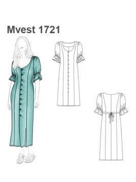 VESTIDO MIDI EVASE MUJER