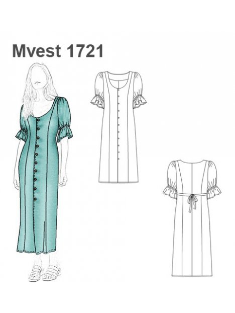 VESTIDO MIDI EVASE MUJER