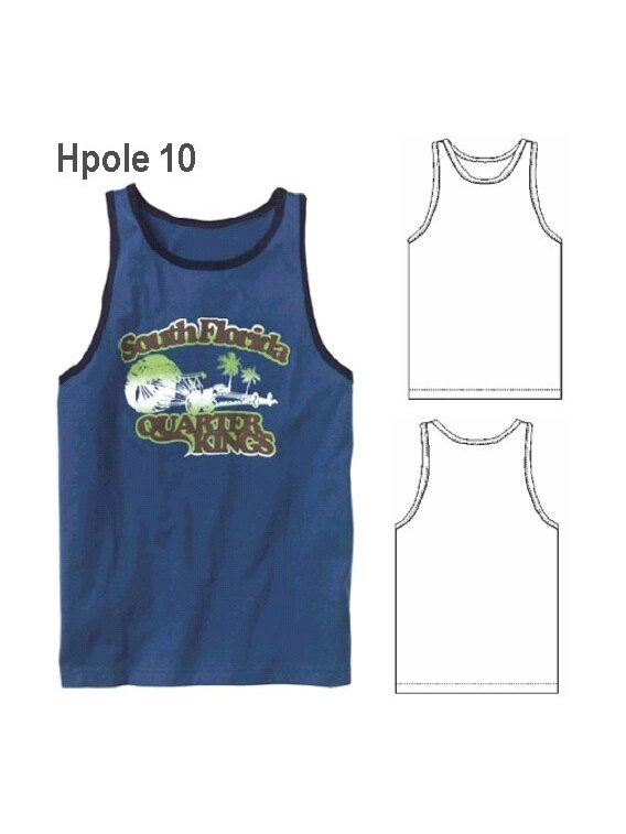 POLERA SIN MANGAS HOMBRE, SISAS Y CUELLO