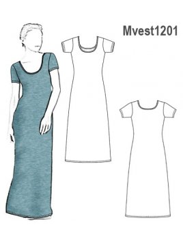 VESTIDO DE PUNTO MANGA CORTA.