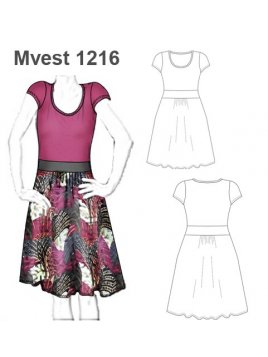 VESTIDO CORTE CINTURA