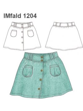 FALDA CON PRETINA EN PUNTA