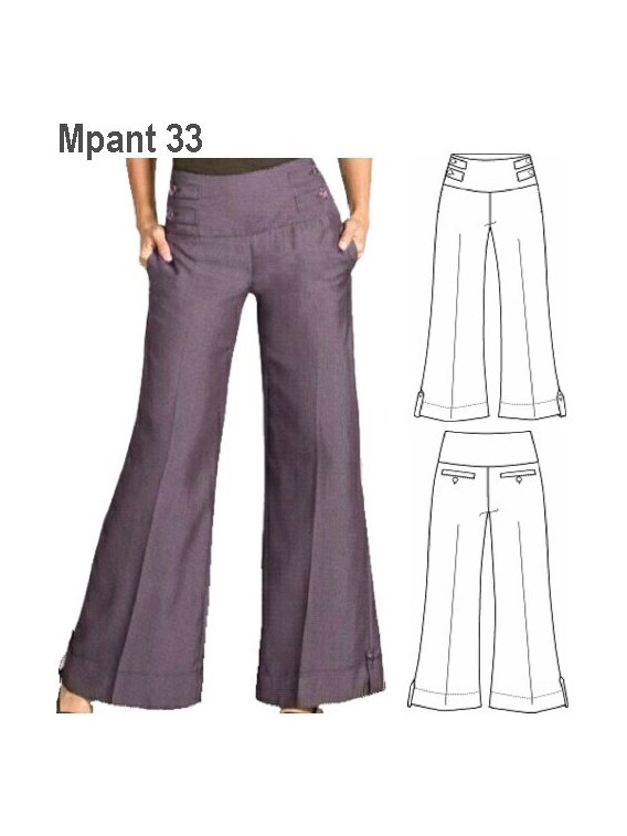 PANTALON PIERNA ANCHA MUJER 0933