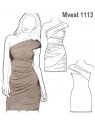 VESTIDO DRAPEADO CORTO MUJER.